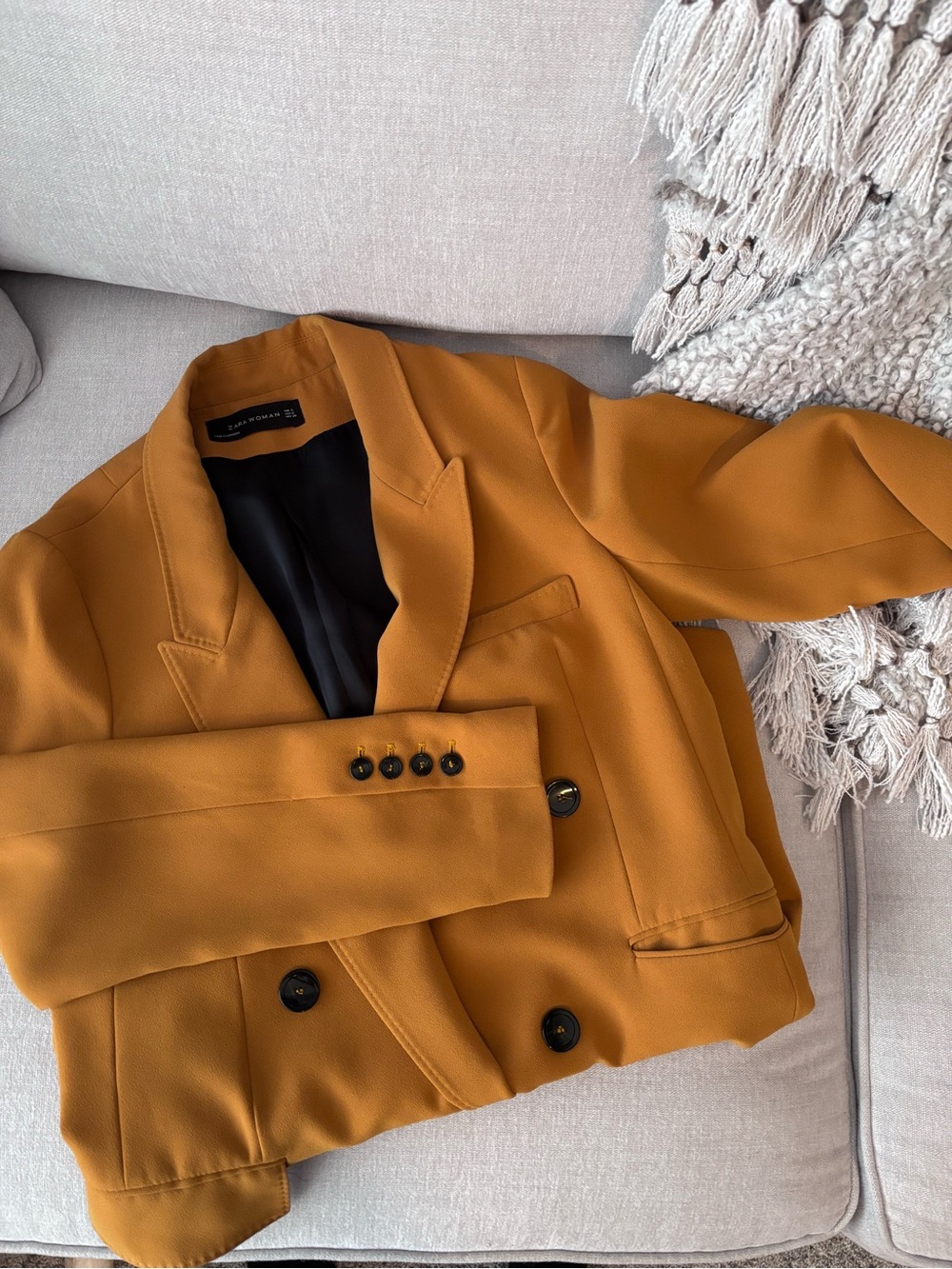 Zara Mustard Yellow Blazer